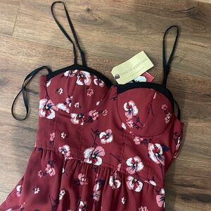 Romper with pansy flowers